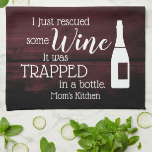 Linge De Cuisine Citation personnalisée de maman amateur de vin drô