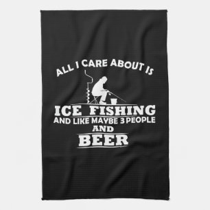 Linge De Cuisine citations amusantes sur la pêche à la glace et les