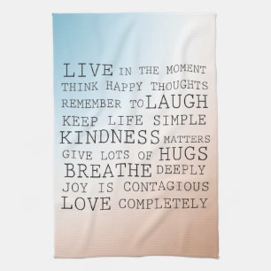 Linge De Cuisine Citations Inspiration Blue Brown Ombre
