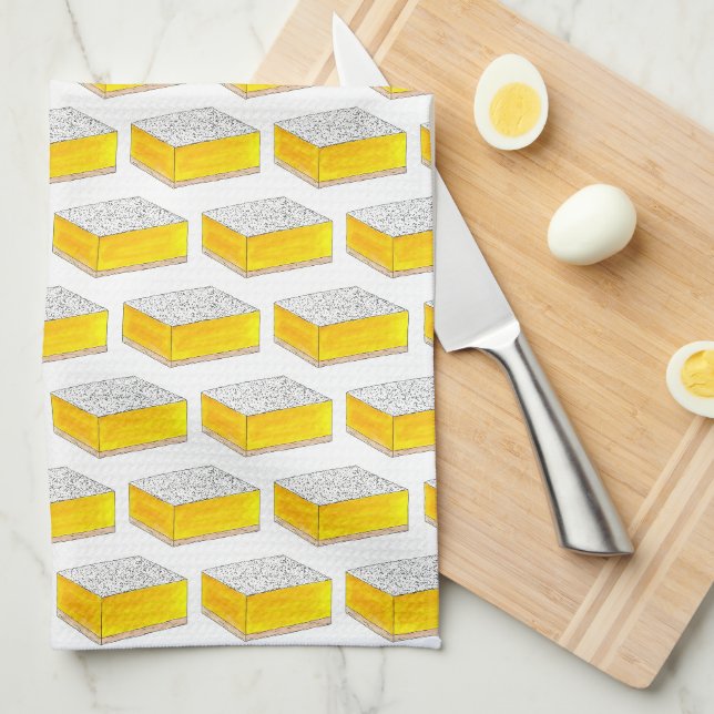 Linge De Cuisine Citron Carré Bar Pâtisserie Dessert Bake Vente Jau (Quart Plié)