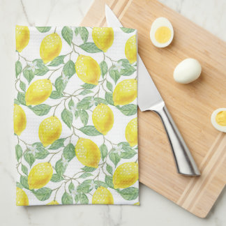 Linge De Cuisine Citronnier Arbre Jaune Fruit Pays Cuisine Serviett