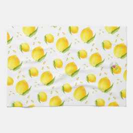 Linge De Cuisine Citrons aquarelles