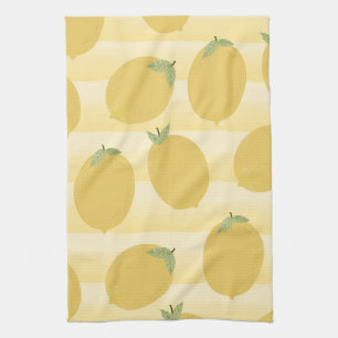 Linge De Cuisine Citrons jaunes Fruits d'été Aquarelle amusante