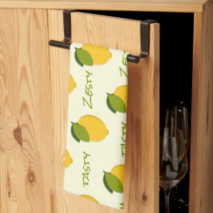 Linge De Cuisine Citrons Jaunes Motif Fraîche Zesty Citrone Savoure