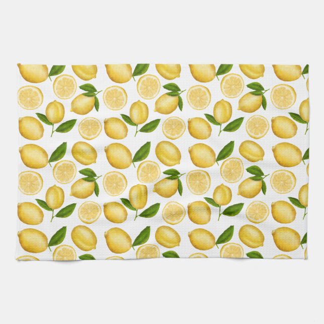 Linge De Cuisine Citrons succulents (Horizontal)