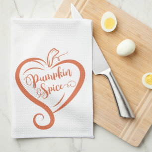 Linge De Cuisine Citrouille Coeur mignon épice orange