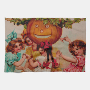 Linge De Cuisine Citrouille de la fête d'Halloween vintage