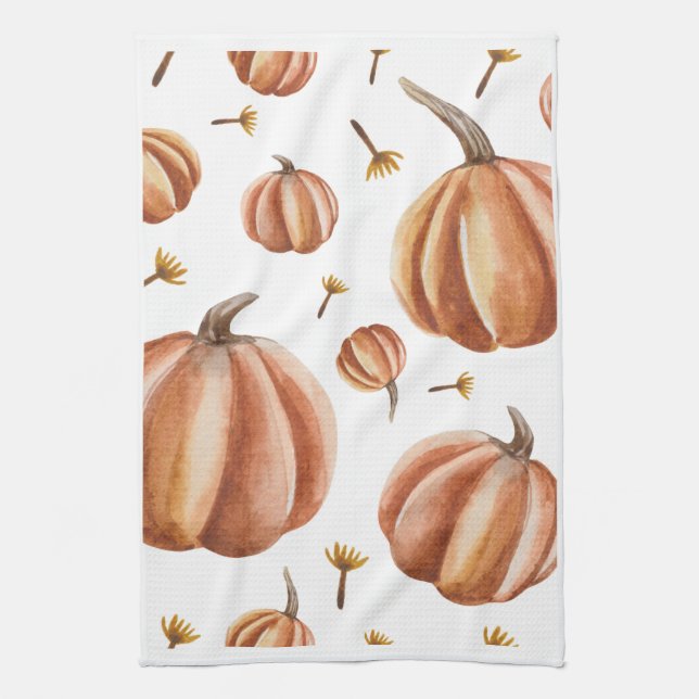Linge De Cuisine Citrouille d'Halloween (Vertical)
