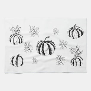 Linge De Cuisine Citrouille noir pour Halloween