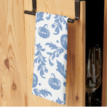 Citrouilles d'automne bleues et blanches de style