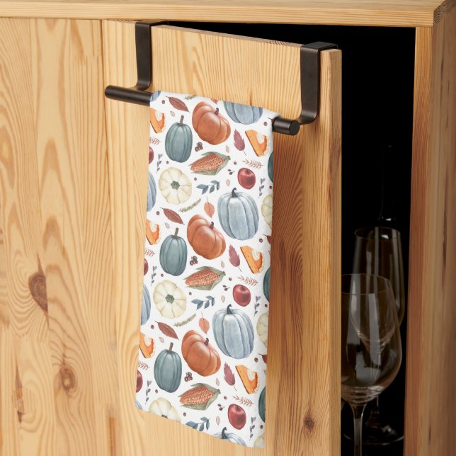 Linge De Cuisine Citrouilles d'automne et feuilles d'automne Motif (Pliage en tiers)