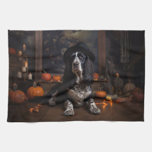 Linge De Cuisine Citrouilles Épouvantables Cocker Spaniel Anglais H