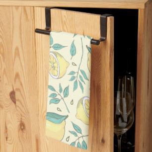 Linge De Cuisine Citrus citron moderne jaune d'été Ap personnalisé
