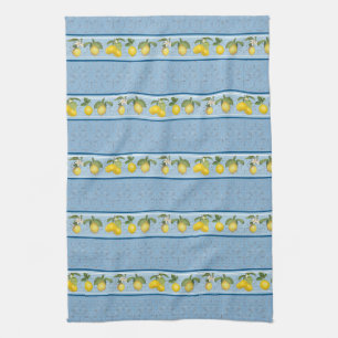 Linge De Cuisine Citrus Citrus Grille Ferme Bleu Pays Français