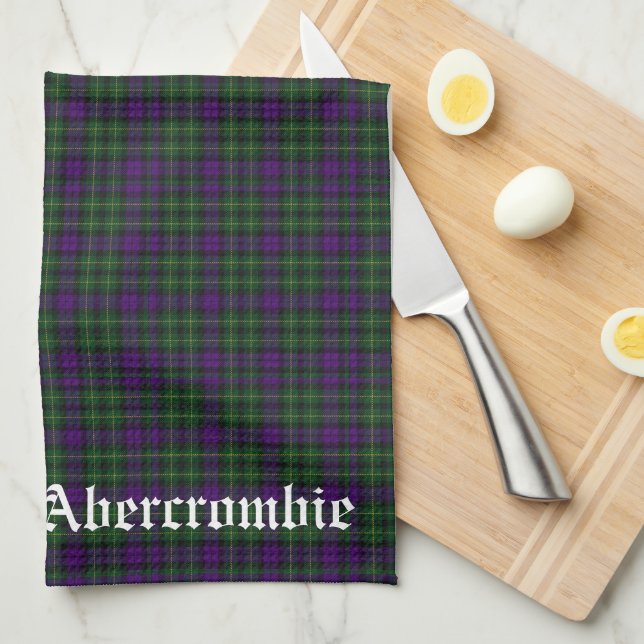 Linge De Cuisine Clan écossais Abercrombie Crest & Tartan (Quart Plié)