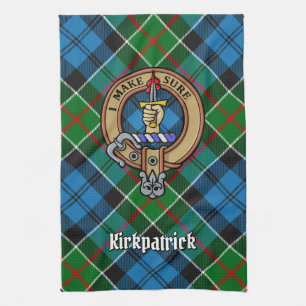 Linge De Cuisine Clan Kirkpatrick Crest sur Tartan