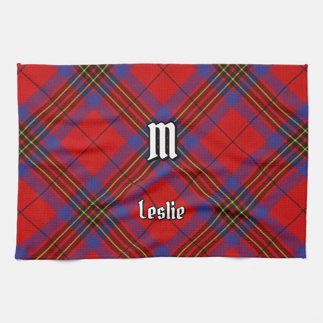 Linge De Cuisine Clan Leslie Red Tartan (Horizontal)