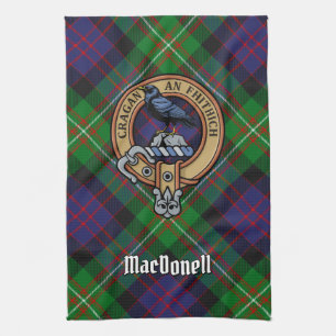 Linge De Cuisine Clan MacDonell de Glengarry Crête sur Tartan