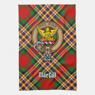 Linge De Cuisine Clan MacGill Crest sur Tartan Kitchen Towel