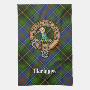 Linge De Cuisine Clan MacInnes Crest sur Tartan