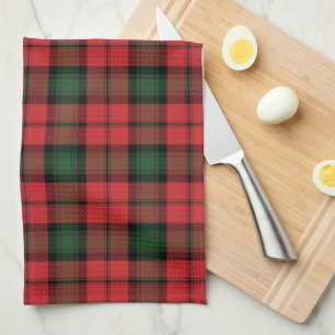 Linge De Cuisine Clan Plaid Kerr Rouge Vert noir Tartan