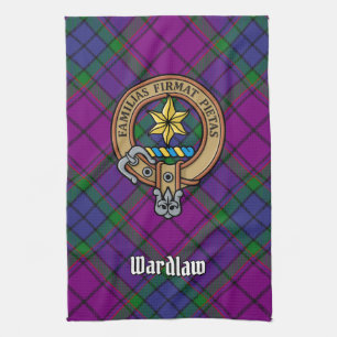 Linge De Cuisine Clan Wardlaw Crest sur Tartan