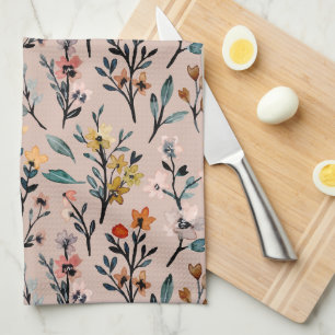 Linge De Cuisine Classic beau motif floral luxe rose mignon