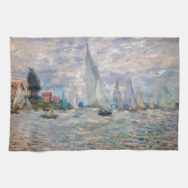 Linge De Cuisine Claude Monet - Bateaux Regatta à Argenteuil