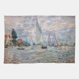 Linge De Cuisine Claude Monet - Bateaux Regatta à Argenteuil