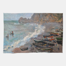 Linge De Cuisine Claude Monet - La plage d'Etretat