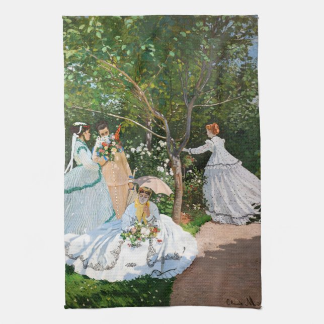 Linge De Cuisine Claude Monet - Les femmes dans le jardin (Vertical)