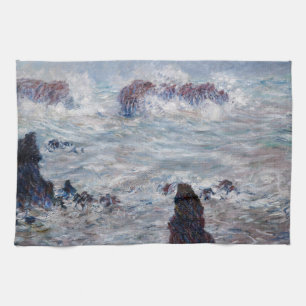 Linge De Cuisine Claude Monet - Tempête au large de la côte Belle-Î