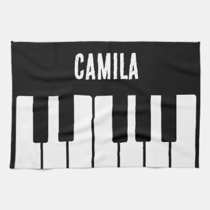 Linge De Cuisine Clavier de piano Musicien personnalisé