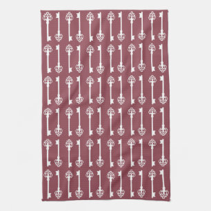 Linge De Cuisine Clés victoriennes de rose d'obscurité