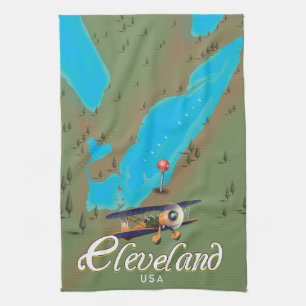 Linge De Cuisine Cleveland, Ohio affiche de voyage vintage impressi