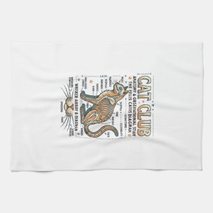 Linge De Cuisine Club Chat Anatomie du Chat Diagramme Scientifique 