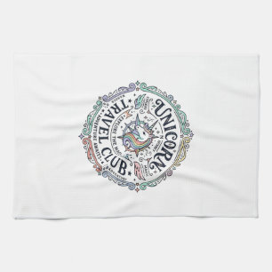 Linge De Cuisine Club de voyage Licorne Création originale Zazzle_1
