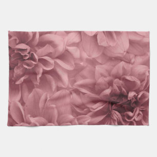 Linge De Cuisine Cluster de Fleurs de Dahlia Rose et de Mauve Lumiè