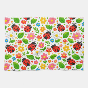 Linge De Cuisine Coccinelles et fleurs mignonnes pour enfants