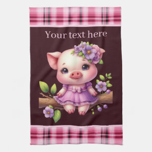 Linge De Cuisine Cochon pays mignon ajouter du texte