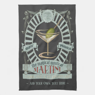 Linge De Cuisine Cocktail de Martini Magique Funny Personnalisé Ki