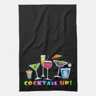 LINGE DE CUISINE COCKTAIL VERS LE HAUT DE CUISINE EN VERRE -