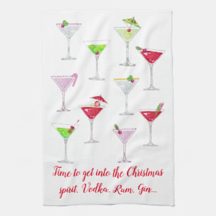 Linge De Cuisine Cocktails de Noël Citation humoristique