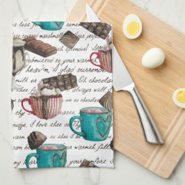Linge De Cuisine Cocoa marshmallows chocolat chaud bonbons hiver
