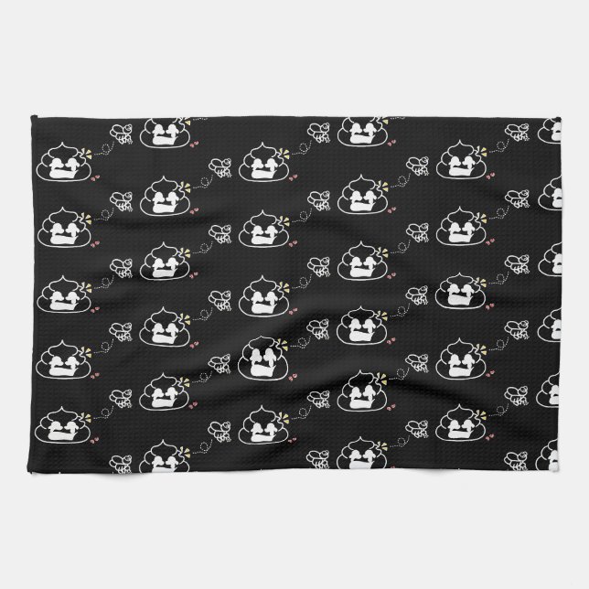 Linge De Cuisine Coeur brisé Poop - Brootsch le PooPoo (Horizontal)