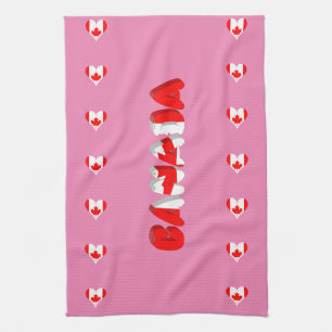 Linge De Cuisine Coeur canadien