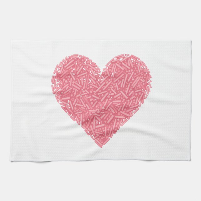 Linge De Cuisine Coeur doux | Saupoudrer bébé (Horizontal)