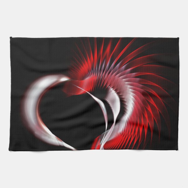 Linge De Cuisine Coeur métallique (Horizontal)