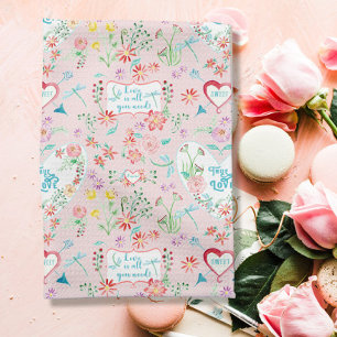 Linge De Cuisine Coeurs en Amour Fleur de libellules Valentines Jou