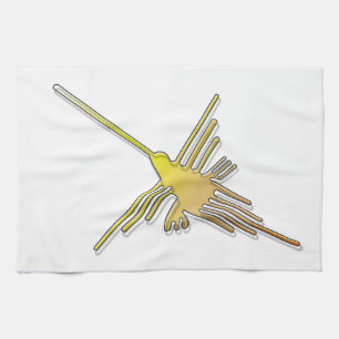 Linge De Cuisine Colibri des lignes de Nazca dorées